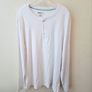 William Rast Long-Sleeved Henley Shirt White Sz XL